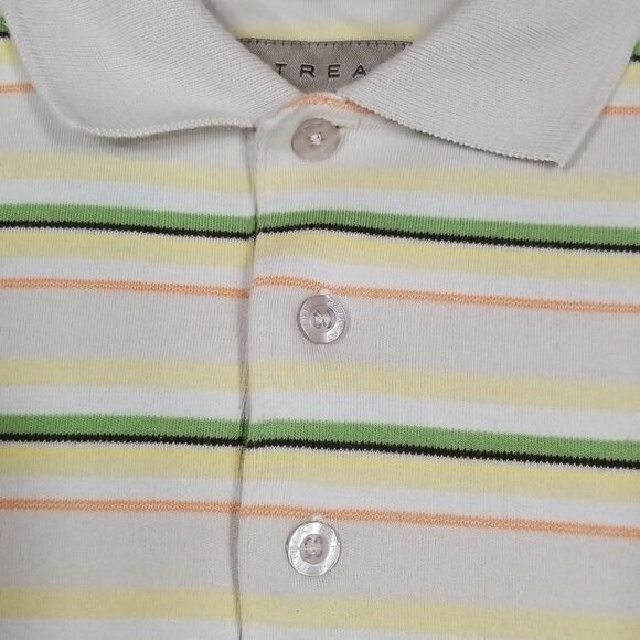 🎁5/$25 Retreat Golf Polo Shirt Men's Small Short Sleeve Striped 100% Cotton - Picture 8 of 8